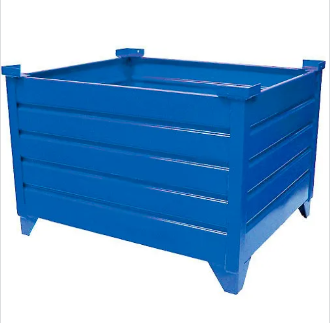 Model : WB800199B  EXCLUSIVE BRANDS Global Industrial Stackable Steel Container, 30"L x 25-1/2&