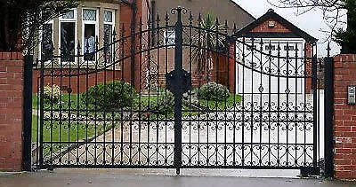 NEW WROUGHT IRON DRIVEWAY GATES / METAL GATES / FRONT DRIVEWAY GATE / GATE