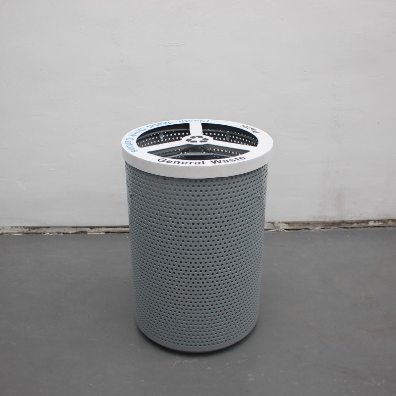 180L Steel Litter bin with three partition