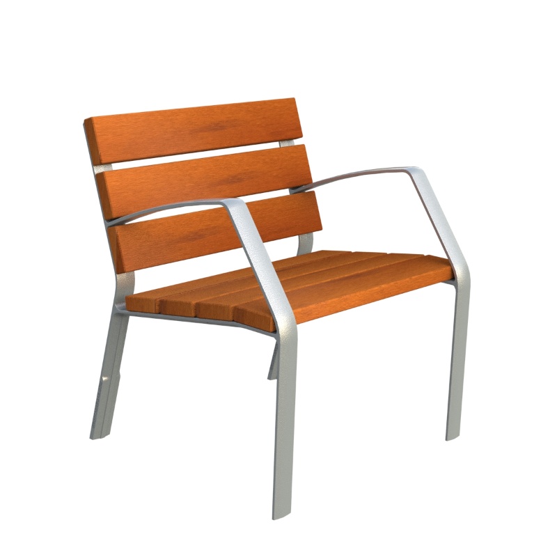 Chair In Aluminum and Wood
