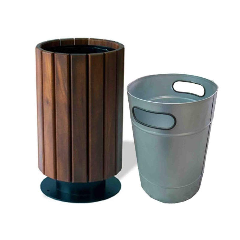Wooden Litter Bin